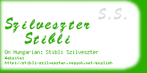 szilveszter stibli business card